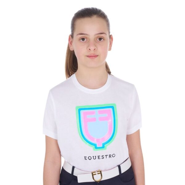 tshirt bambina logo psichedelico